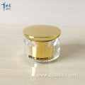 Gold Round Acrylic Capsule Jars with UV Lid